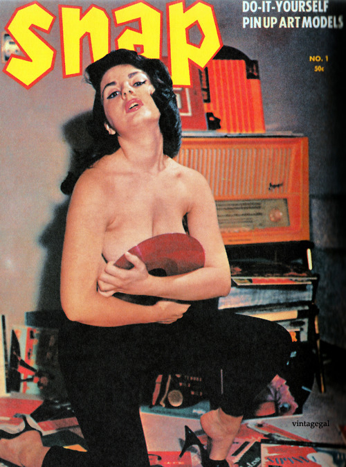 Snap Magazine, a woman holds a vinyl record over her chest