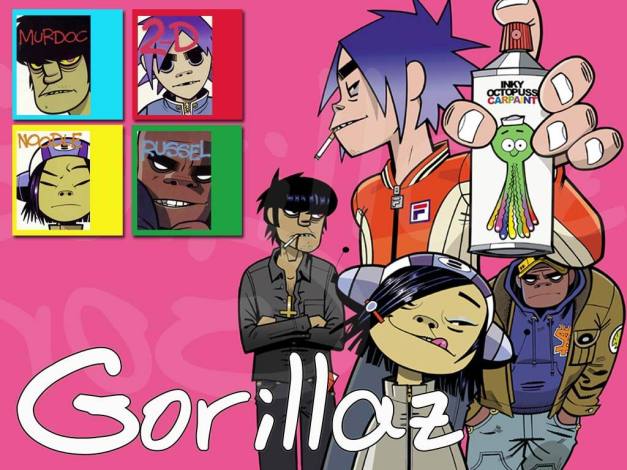 Gorillaz. Cartoons do well, and help your image shine.
