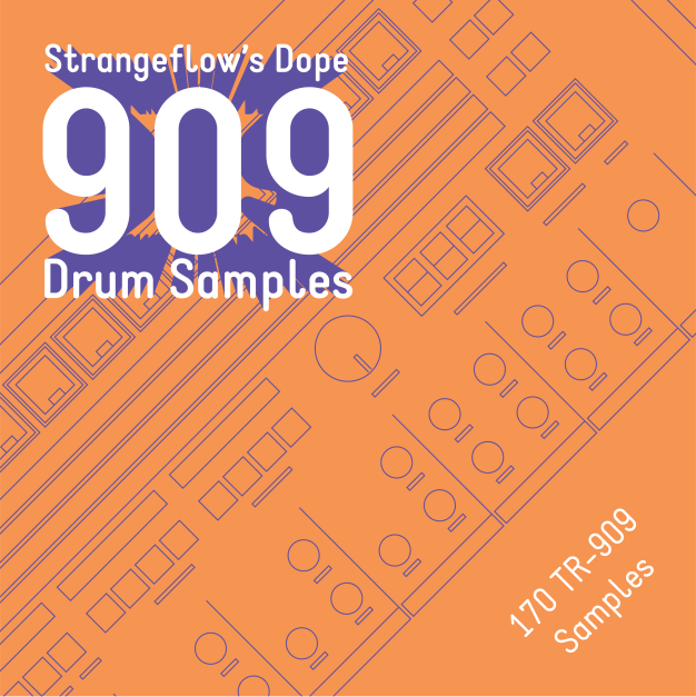 New sample package : StrangeFlow's Dope 909 Drum Samples - Graphic by Ambrose Holiday
