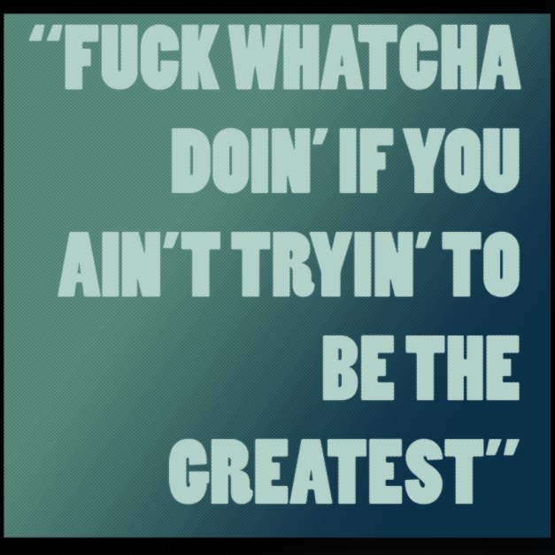 JDub's tune, "Fuck what you do!," off of World Wide Juke Volume Eleven - Very motivational shit.