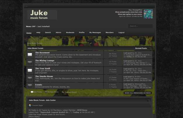 StrangeFlow just set up the 'Juke Music Forum'