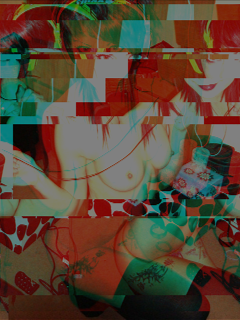 bassadelic. glitch art 2. really sexy gal wearing headphones and not wearing too many clothes